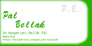 pal bellak business card
